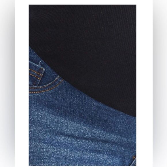NWT Maternity Fashion Blue Skinny Jeans Size M Medium Denim Pants - Picture 5 of 5